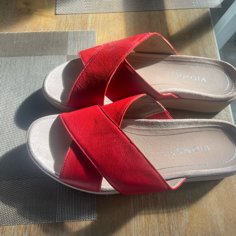 Vionic Red Slide Sandals - Picture 5 of 5